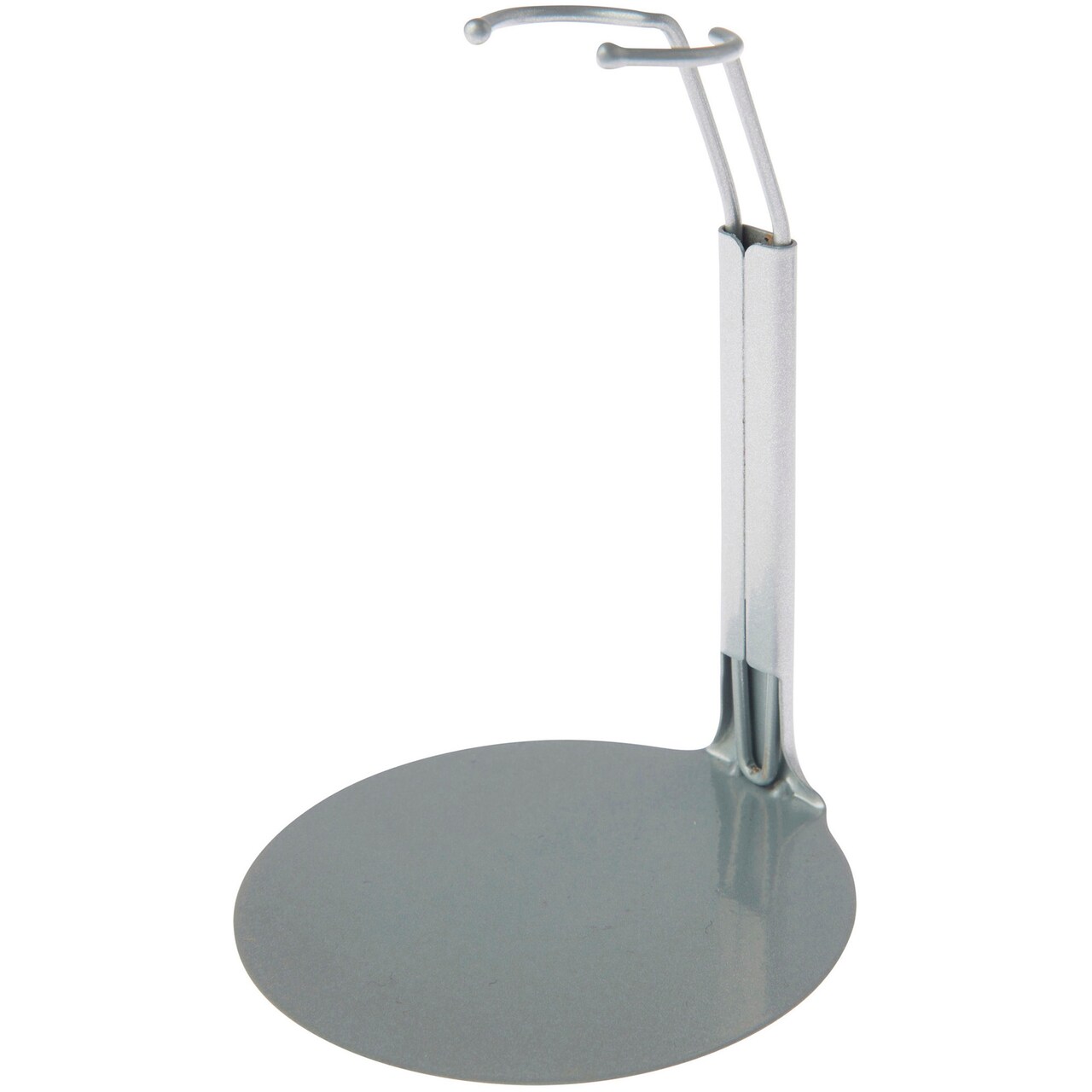 Plymor DSP-4125S Silver Adjustable Doll Stand, fits 7, 7.5, 8, 8.5, and 9 inch Slim Waist Dolls or Action Figures, Waist is 1.125" - 1.5" wide, 3.25" - 4" around